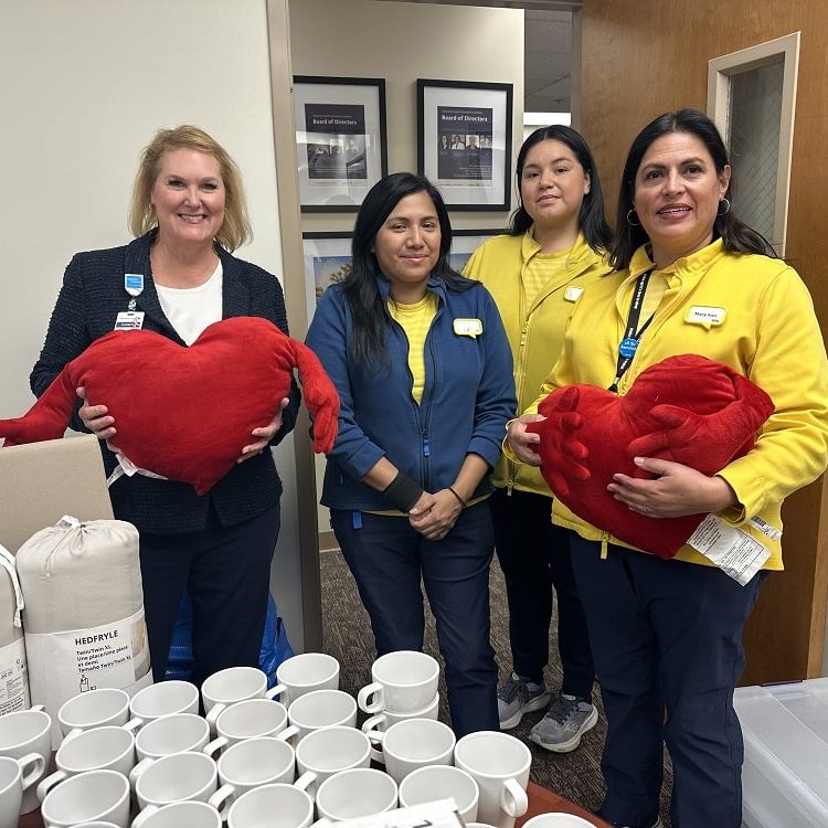 Donated items for associates impacted by wildfires.